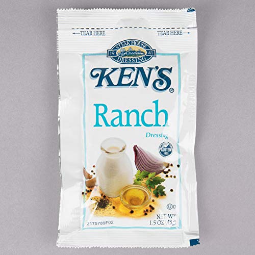 Bulk Wholesale Supplies Kens Ranch Dressing Packets, 1.5 Ounce, Case of 60