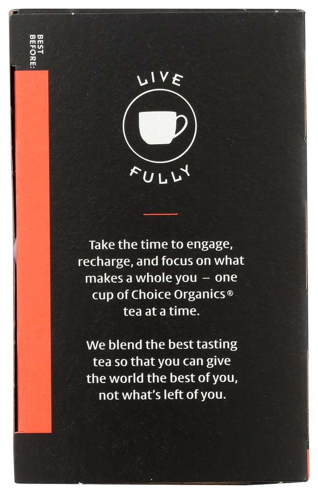 Choice Organics - Organic English Breakfast Tea (1 Pack) - Fair Trade - Compostable - Contains Caffeine - 16 Organic Black Tea Bags