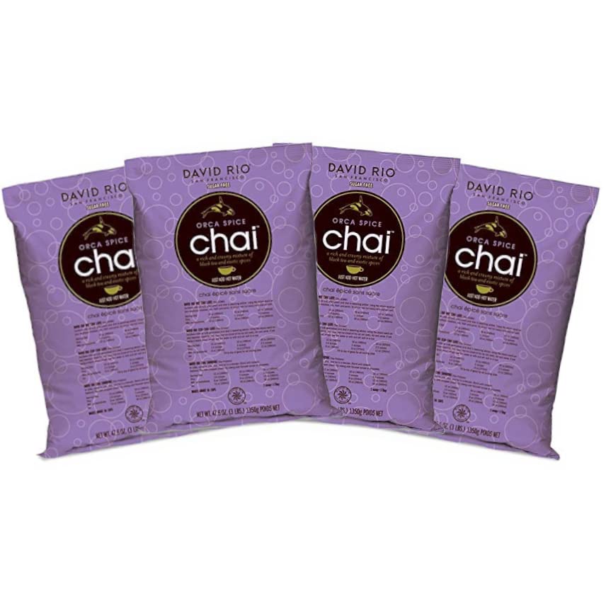 David Rio Orca Spice Sugar Free Chai, 48 Ounce (Pack of 4)