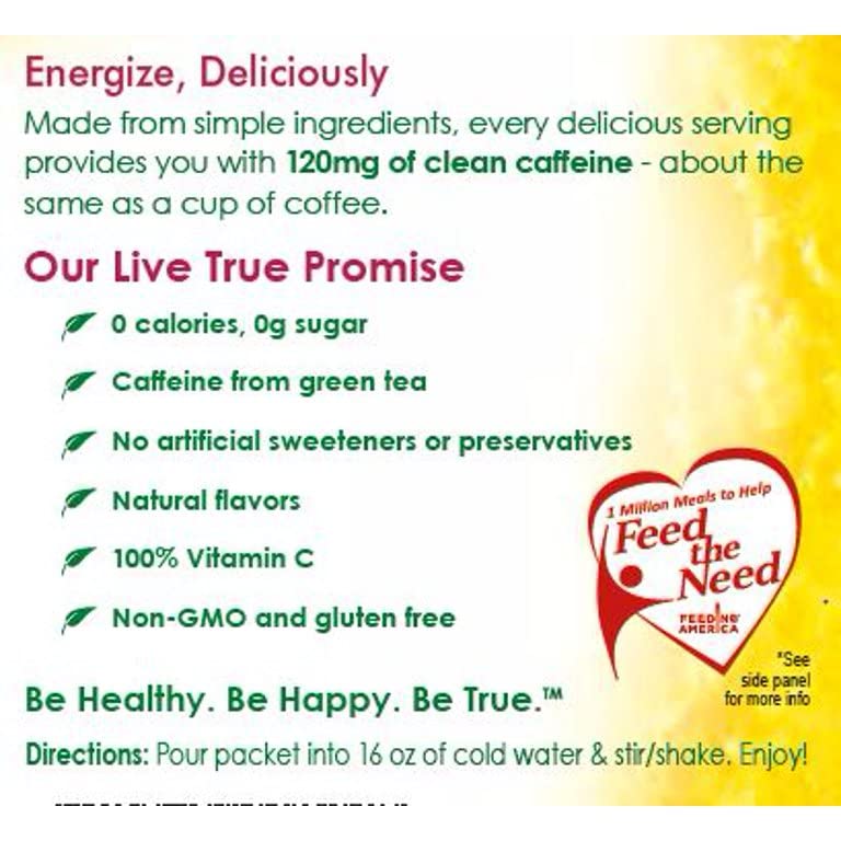 True Citrus True Lemon Energy Drink Mix, Blueberry Acai, 0.57 Ounce (Pack of 6)