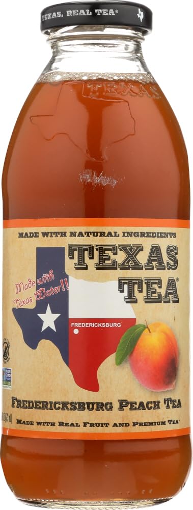 Texas Tea Fredericksburg Peach Tea, 16 Fluid Ounce - 12 Per Case.