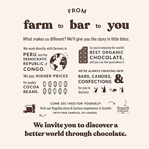 Theo Chocolate Organic Dark Chocolate Peanut Butter Cups,12 Pack