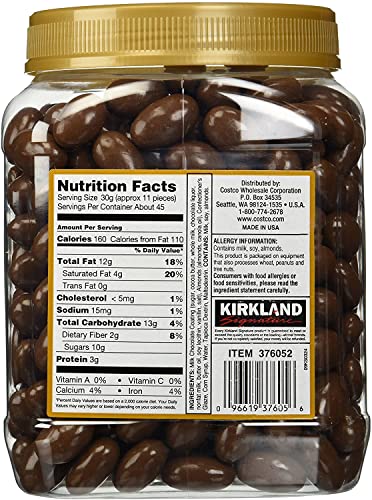 Kirkland Signature Milk Chocolate Roasted Almonds, 48 Ounce (Pack Of 1)