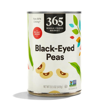 365 by Whole Foods Market Blackeye Peas No Salt Added, 15.5 oz, 15.5 Ounce (Pack of 1)