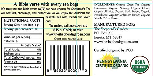 Organic Chai Green Bible Verse Tea