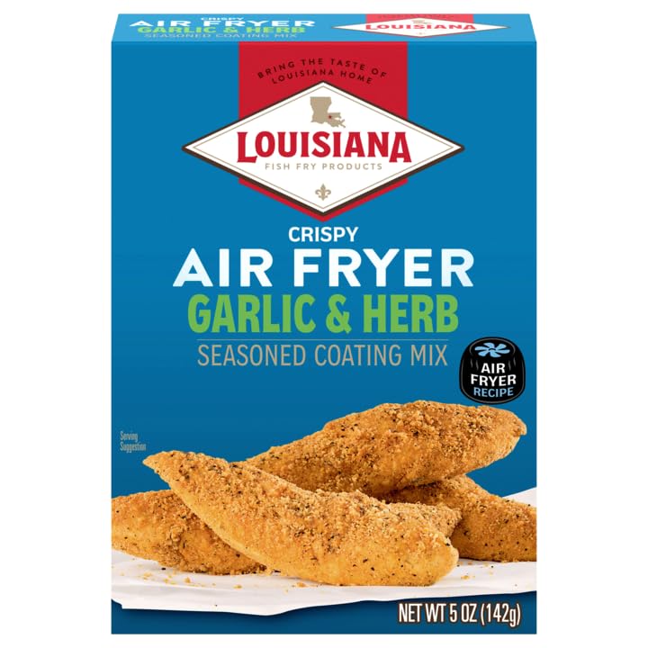 Louisiana Fish Fry, Air Fry Garlic & Herb Mix, 5 oz (Pack of 6)