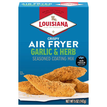 Louisiana Fish Fry, Air Fry Garlic & Herb Mix, 5 oz (Pack of 6)