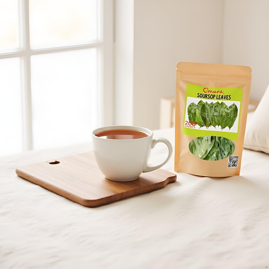OMURA Dried Soursop Leaves Herbal Tea - 200 Count - Graviola Soursop Leaf Tea for Brewing