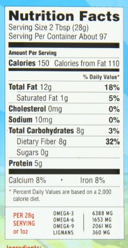 Premium Gold Whole Flax Seed | High Fiber Food | Omega 3 | 96Oz