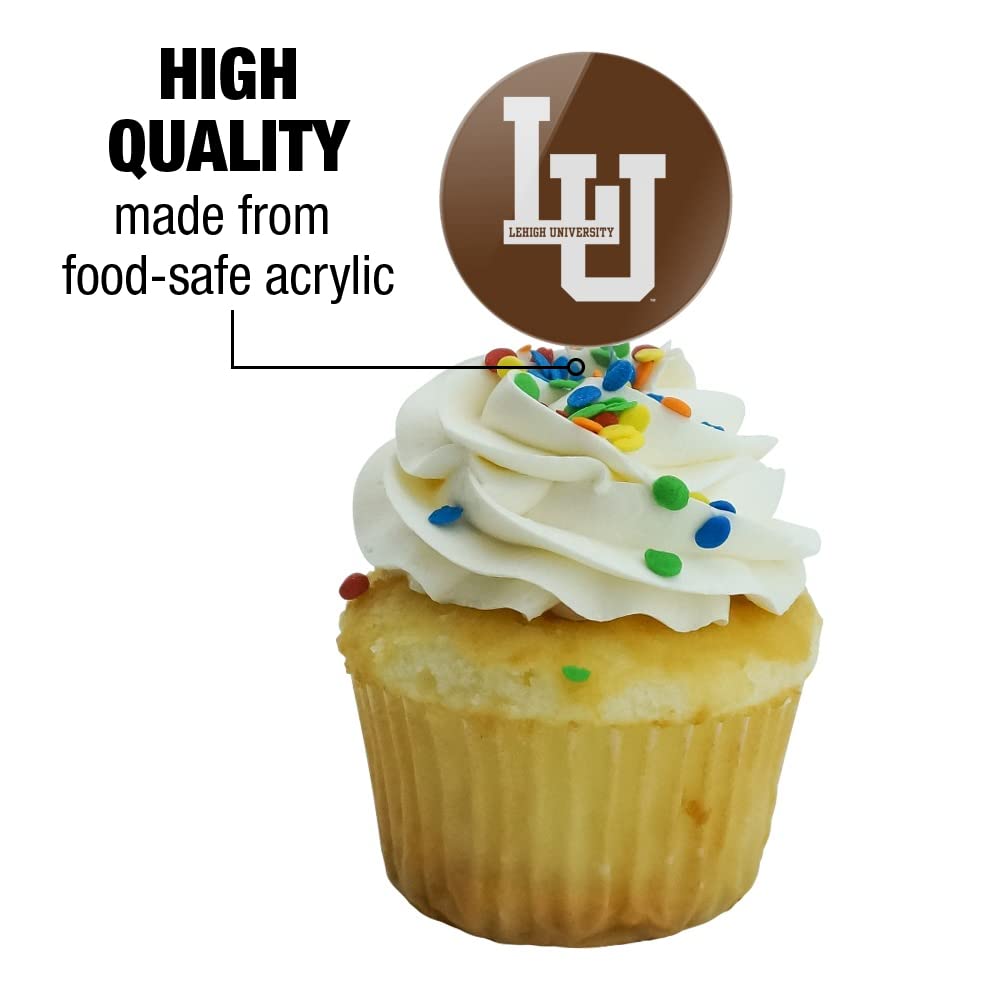 Lehigh University Primary Logo Cupcake Picks Toppers Decoration Set Of 6