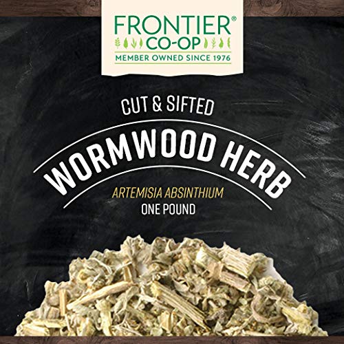Frontier Co-op Wormwood Herb, Cut and Sifted, 1 Pound Bulk Bag, Kosher