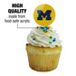 University Of Michigan Secondary Logo Cupcake Picks Toppers Decoration Set Of 6