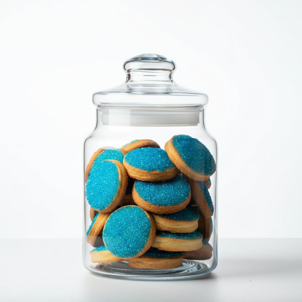 Bakerpan Blue Sanding Sugar For Baking & Cookie Decorating - 5 Ounce Edible Blue Sugar Sprinkles For Cookies, Cakes, Cocktails (