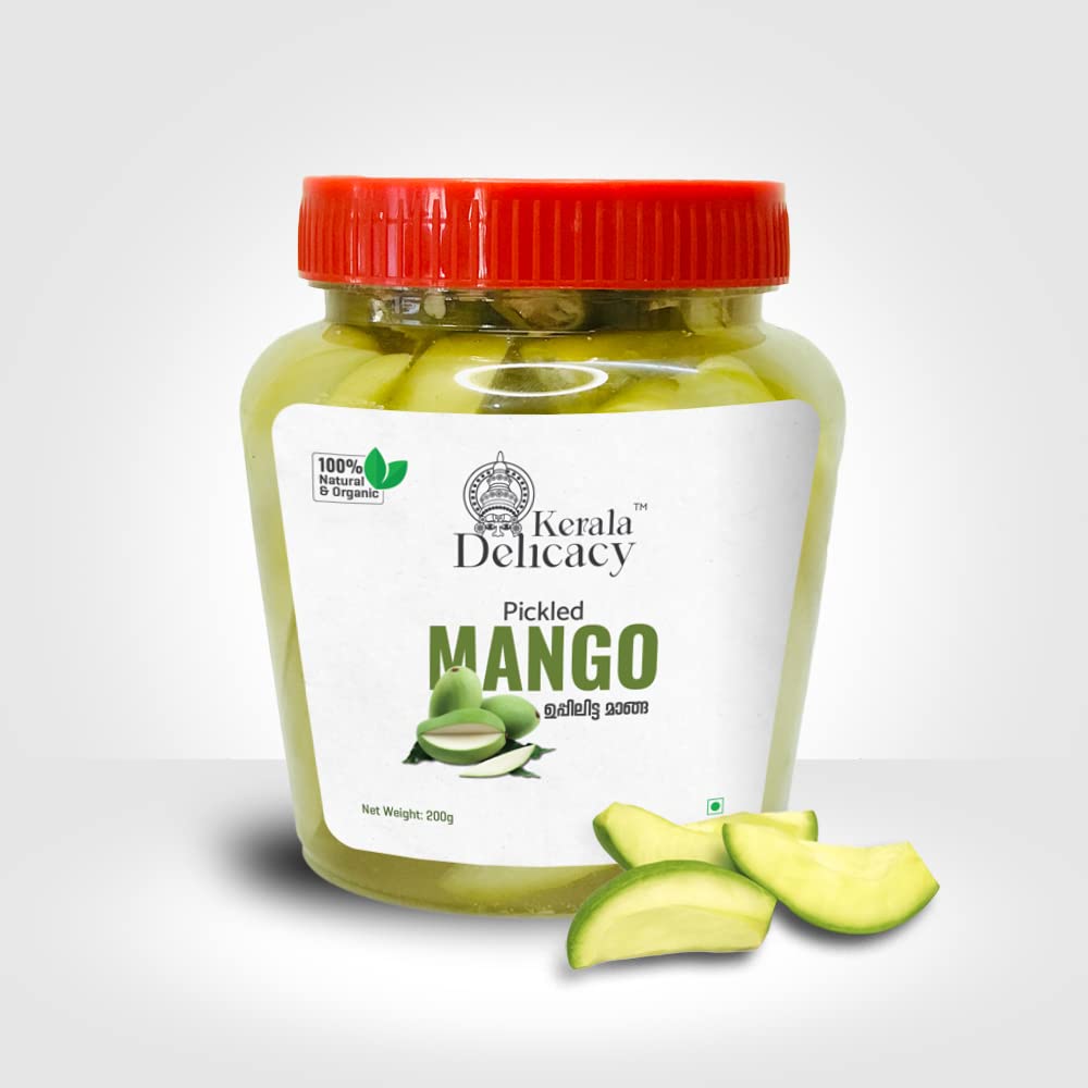 Kerala Delicacy Pickled Mangoes Manga Uppilittath 500G Seasoned Raw Mangoes Traditionally Preserved In Vinegar And Salt
