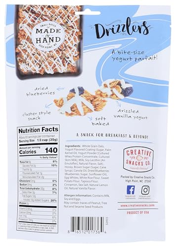 Creative Snacks Granola Lemon Blueberry Drizzlers, 10 Ounce, Pack of 1