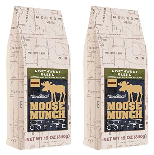 Moose Munch Gourmet Ground Coffee By Harry & David, 2/12 Oz Bags (Northwest Blend)
