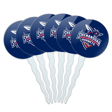 Shenandoah University Primary Logo Cupcake Picks Toppers Decoration Set of 6
