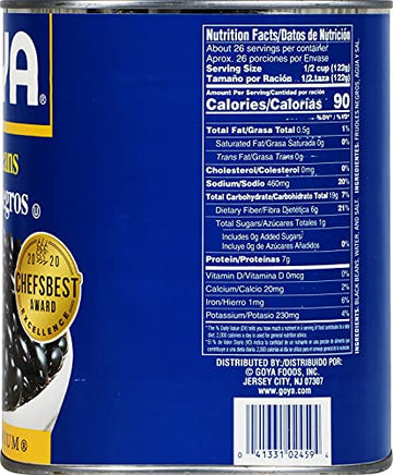 Goya Foods Black Beans, 110 Ounce (Pack Of 6)