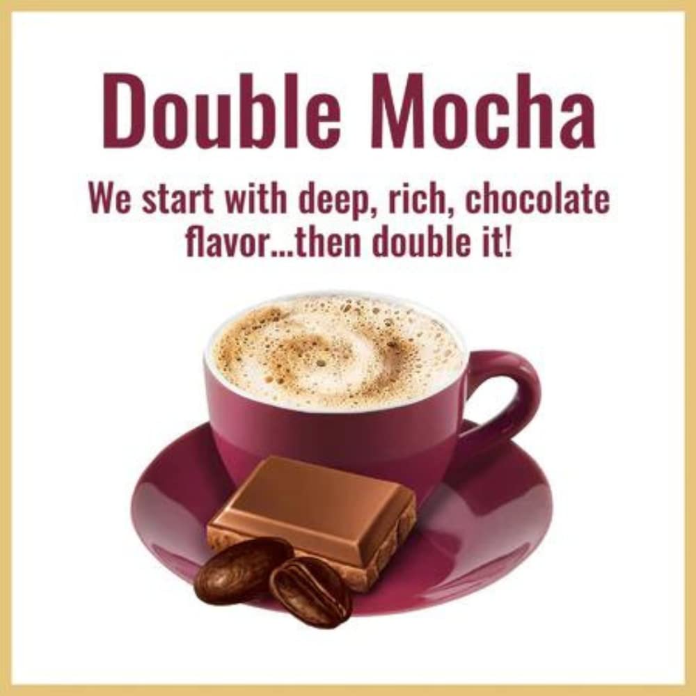 Hills Bros. Instant Cappuccino Mix, Double Mocha 16 Ounces- Frothy, Decadent Cappuccino with a Deep, Rich Chocolate Flavor (Pack