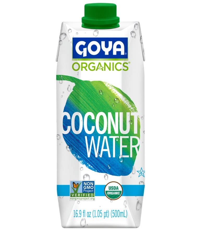 Goya Foods Organic Coconut Water  100% Pure  16.9 Fl Oz (Pack of 24)