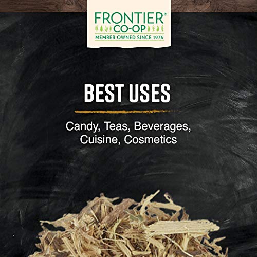 Frontier Co-Op Licorice Root, Cut And Sifted, Certified Organic, Kosher | 1 Lb. Bulk Bag | Glycyrrhiza Species