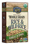 Lundberg Organic Whole Grain Rice & Wild Rice, Garlic & Basil, 6oz, Gluten-Free, Vegan, Kosher, USDA Certified Organic, Non-GMO