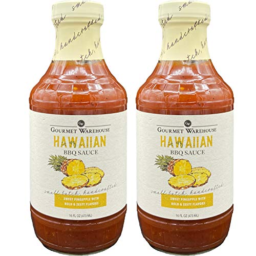Gourmet Warehouse Hawaiian BBQ Sauce, Gluten-Free, 16 Fl Oz, Pack of 2
