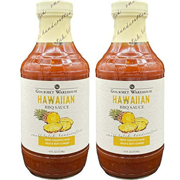 Gourmet Warehouse Hawaiian BBQ Sauce, Gluten-Free, 16 Fl Oz, Pack of 2