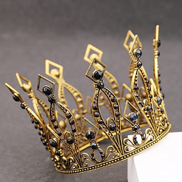 Crown Cake Topper Rhinestone Crystal Handmade Tiara Cake Decoration For Birthday Prom Party