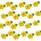OCREME Royal Icing Sugar Flowers Set of 24 - 1/2 Inch Yellow Cake Decorations for Birthdays, Weddings, Baby Showers