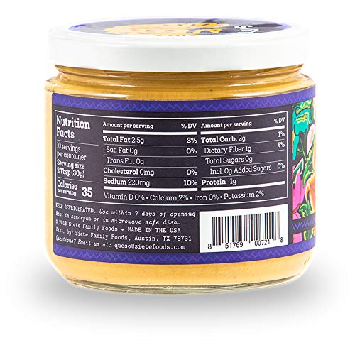 Siete Dairy Free Cashew Queso, Mild Nacho, 10.8Oz Jar