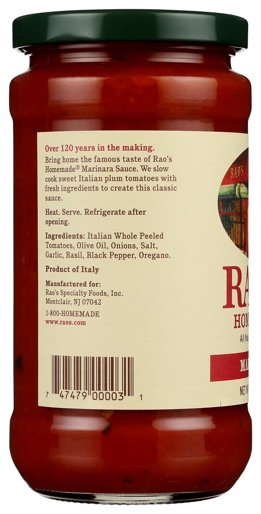 Raos Homemade Marinara Sauce, 15.5 Oz Jar, 6 Pack