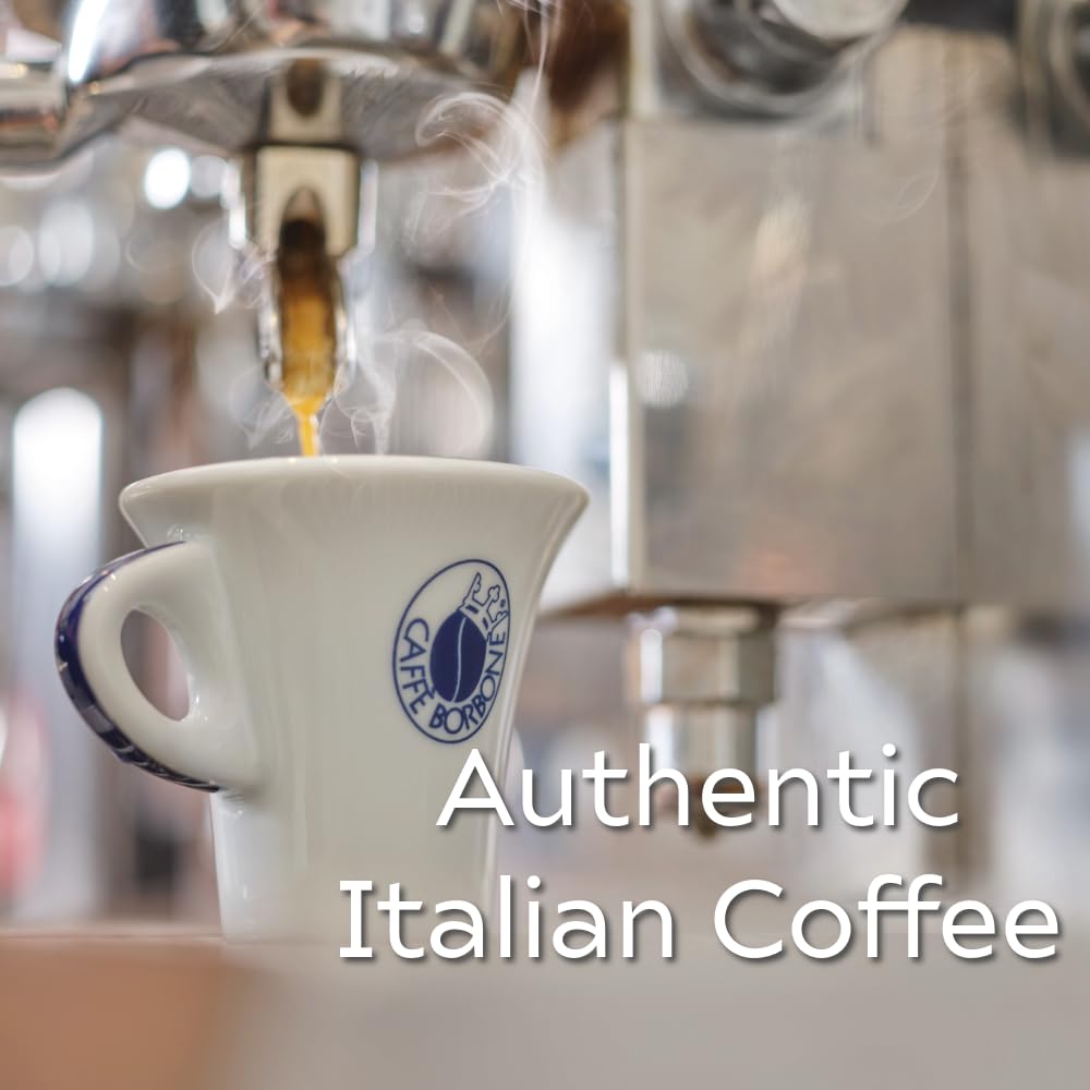 Caffe Borbone 50 Single Served Espresso Coffee Pods, Blue Blend With Refined Taste, Powerful Character And Intense Aroma, Roaste