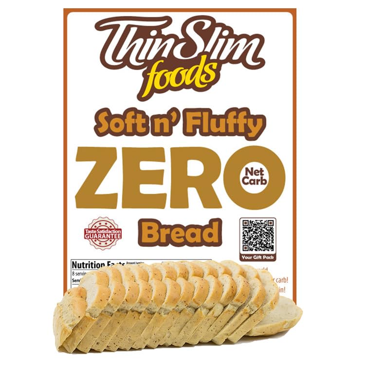 ThinSlim Foods Soft n Fluffy Zero Net Carb Keto Bread | Low Carb Bread | Plain (Pack of 1)