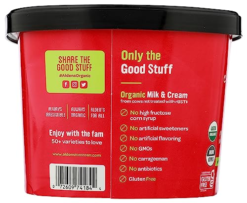 Aldens, Organic Strawberry Ice Cream, 48 oz (Frozen)