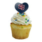 GRAPHICS & MORE Cupcake Picks Set of 6 Acrylic Heart Toppers Shippensburg University
