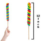 The Dreidel Company Jumbo Rainbow Twist Lollipop 12 Mixed Fruit Flavor 6-Pack Multi Color