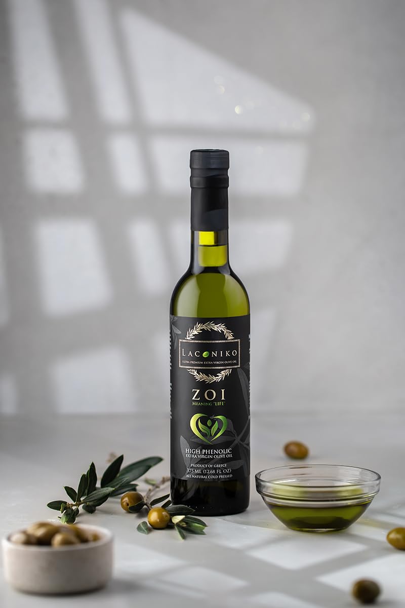 Laconiko ZOI Ultra High Phenolic Extra Virgin Olive Oil | NEW September 2024 Harvest! | 1870 MG/KG Polyphenols | Rich in OLEOCAN