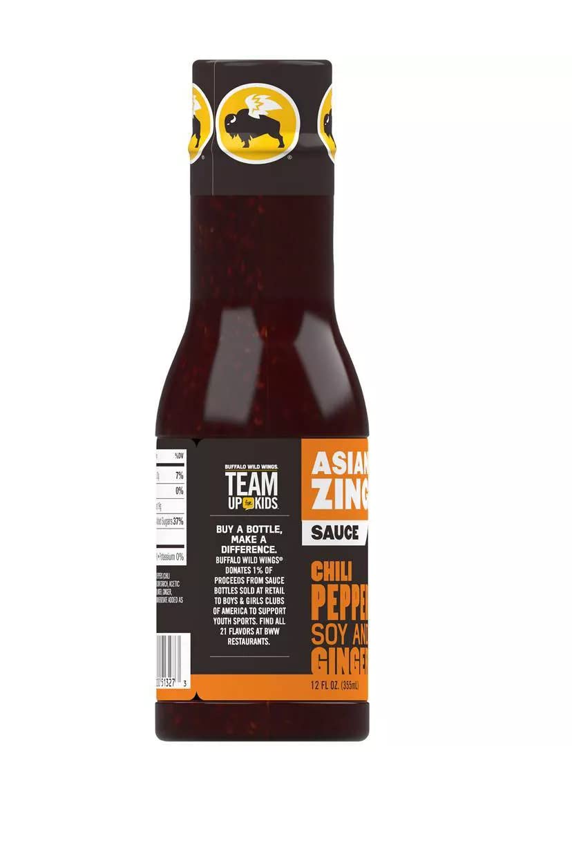 Al Amin Foods Asian Zing Sauce Chili with Pepper Soy & Ginger - 2 Bottles 12 fl.oz (355g) each. By Buffalo Wild Wings