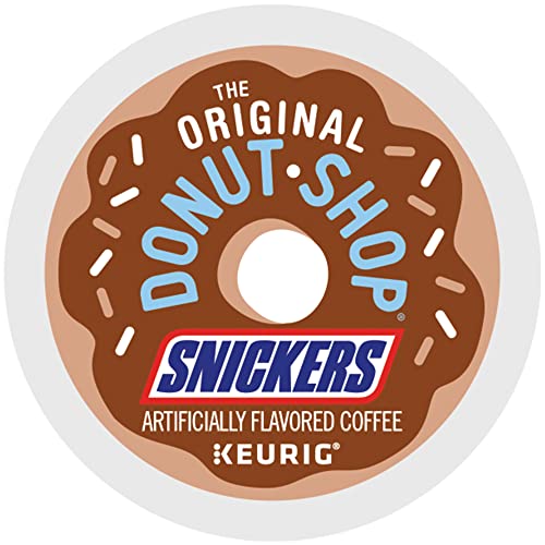 The Original Donut Shop Snickers Coffee, Keurig Single Serve K-Cup Pods, Flavored Coffee, 12 Count