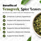 Raslok Dried Fenugreek Spice Leaves Herbs All Natural Kasoori Methi | 1Oz - 28Gm | Popular Seasoning Indian Spices| All Natural