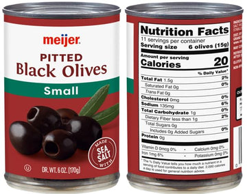 Pitted Black Olives Small (2 Cans, 6 oz. each)