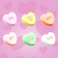 Tiny Conversation Hearts Candy 4 Pack - Assorted Fruit Flavored Heart Candies With Fun Messages - Grape, Cherry, Banana, Orange, Lemon-Lime, Wintergreen - For Parties, Gifts &   - 5 Oz Bags