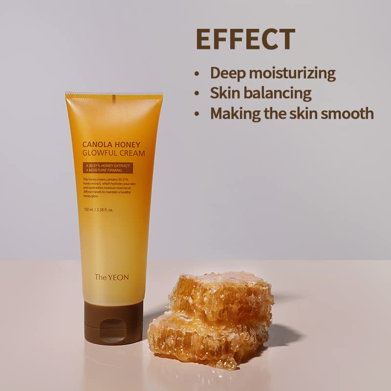 [The Yeon] Canola Honey Glowful Cream(100 Ml/Net Wt. 3.38 Oz) - Intensely Moisturizing / Slugging-Worthy Cream | Korean Skincare