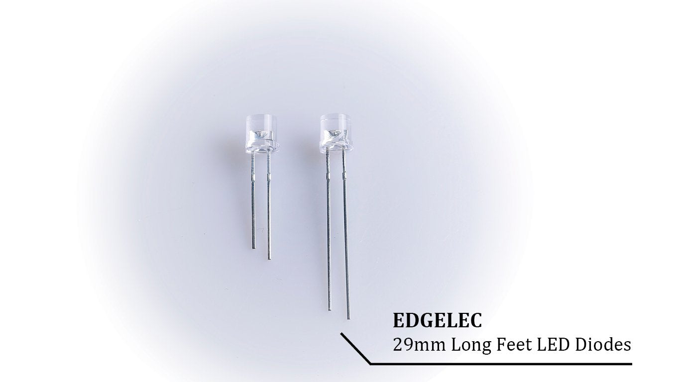 Edgelec 100Pcs 5Mm Red  Green Blinking Led Diodes 15Hz Flashing (Bi-Color Flash Alternately) Clear Round Lens Dc 3V Blink Bulb L