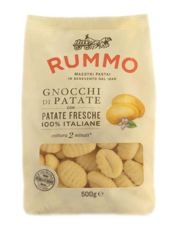 Rummo Gnocchi Di Patate - Potato Gnocchi Pasta, Organic Potatoes, Dry Italian Pasta, Durum Wheat Noodles, Potato Dumplings - 17.