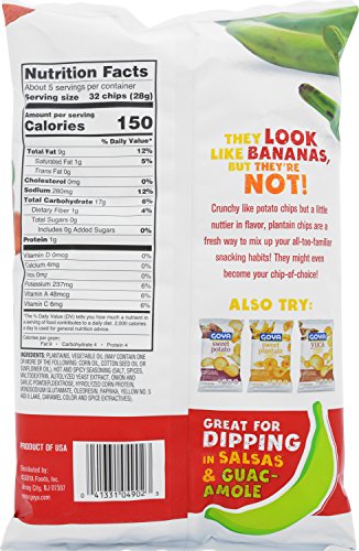 Goya Foods Plantain Chips, Hot & Spicy, 5 Ounce (Pack Of 12)