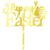 FmiyunEea Happy Easter Cake Topper-Glitter for Easter Day bunny Theme Party? Baby Shower?Happy Birthday Party Decorations Suppli