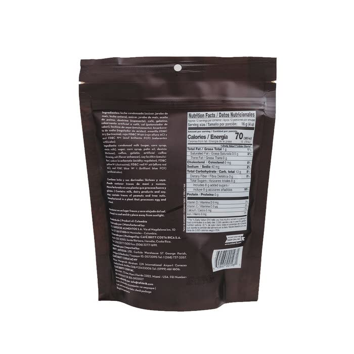 Caf   Britt - Costa Rican Coffee Candy Chews (200 g.) (3-Pack) (50 units per pack) (Individually Wrapped) - 100% Gourmet Coffee