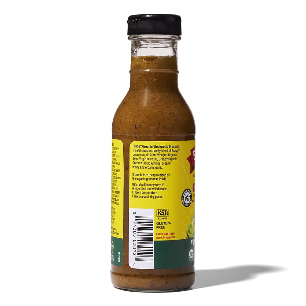Bragg Organic Vinaigrette Salad Dressing and Marinade - 12 fl oz - Gluten-Free Dressing with Bragg Apple Cider Vinegar